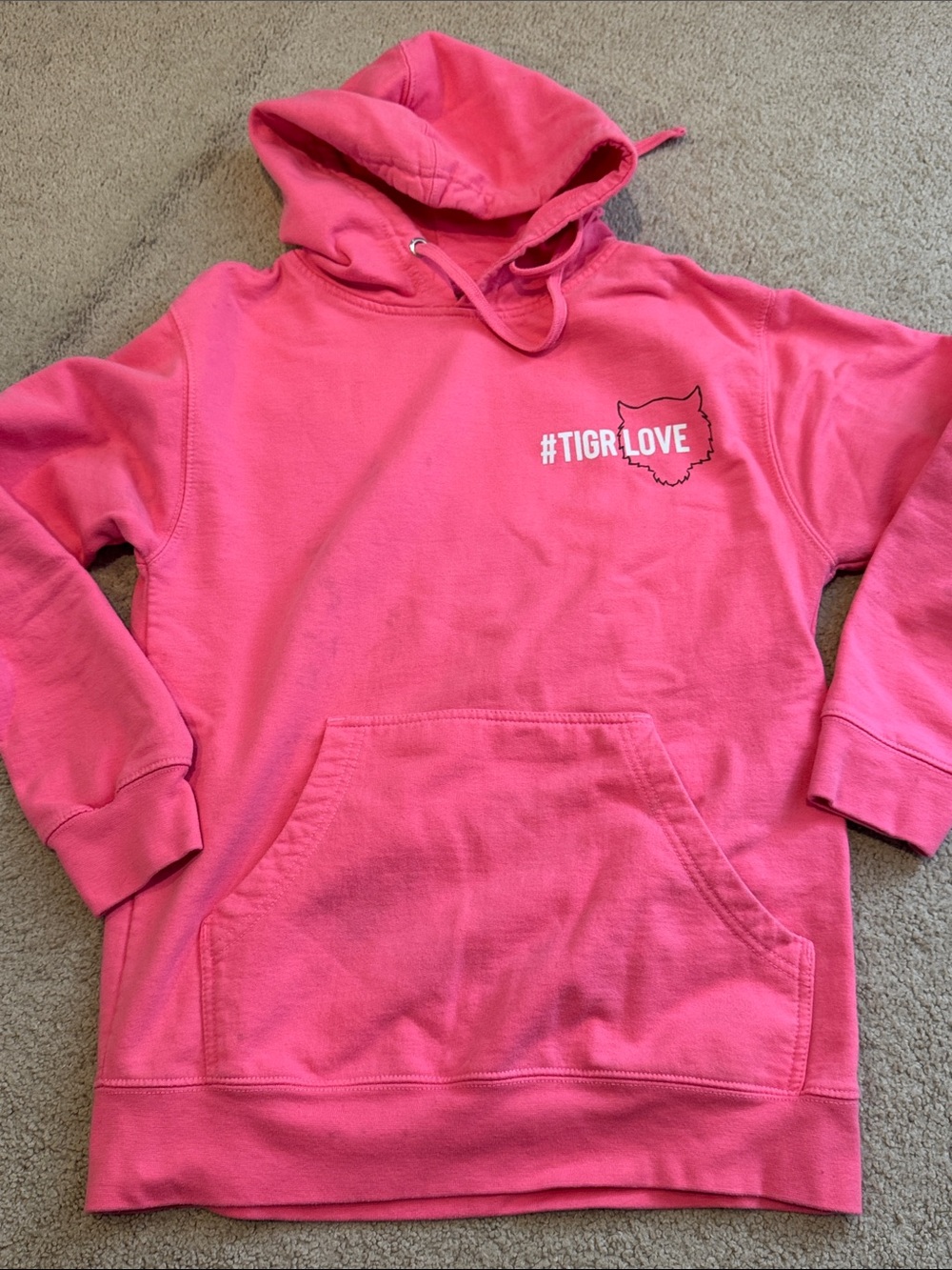 #TIGR LOVE Women’s Pink Pullover Hoodie Tiger Friday AS stains